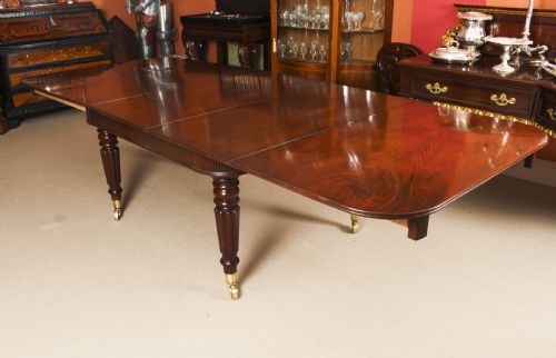 Antique 10ft Regency Flame Mahogany Extending Dining Table C1820 19th C
