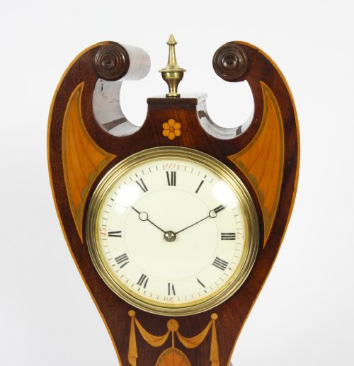 fig 2. Antique Edwardian Conch Shell Inlaid Mantle Clock c.1900
