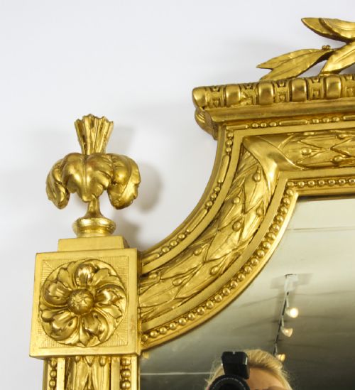 fig 2. Antique Large French Giltwood Wall Mirror c.1860 - 204x125cm 19th C
