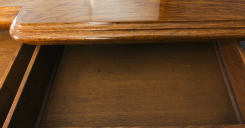 ANTIQUE EARLY VICTORIAN POLLARD OAK SIDEBOARD CHIFFONIER 19TH C - ADDITIONAL PHOTO 9