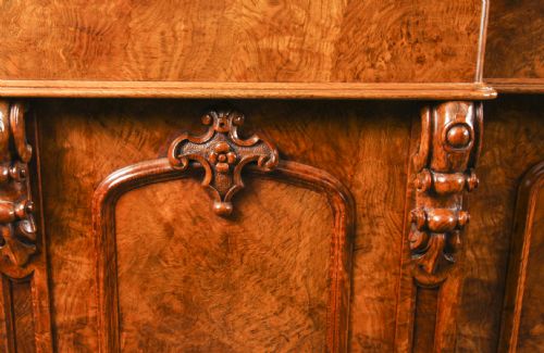 ANTIQUE EARLY VICTORIAN POLLARD OAK SIDEBOARD CHIFFONIER 19TH C - ADDITIONAL PHOTO 14