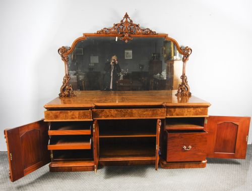 ANTIQUE EARLY VICTORIAN POLLARD OAK SIDEBOARD CHIFFONIER 19TH C - ADDITIONAL PHOTO 18