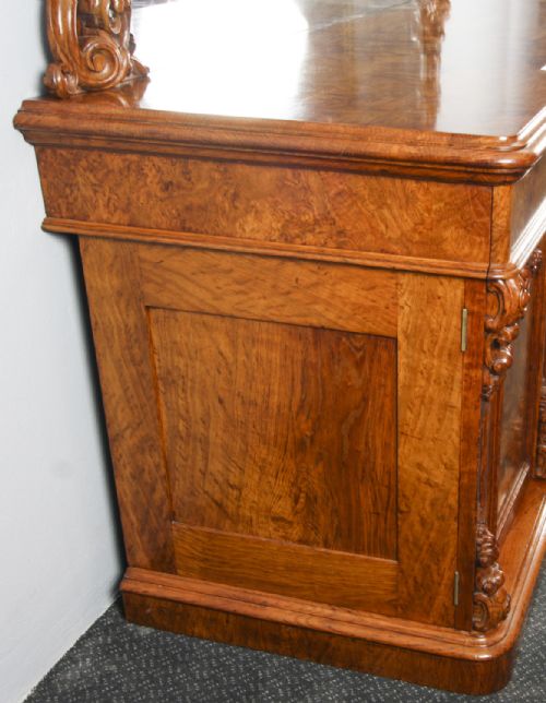 ANTIQUE EARLY VICTORIAN POLLARD OAK SIDEBOARD CHIFFONIER 19TH C - ADDITIONAL PHOTO 26