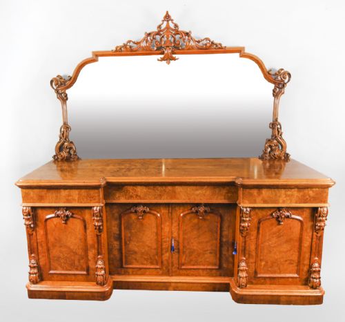 ANTIQUE EARLY VICTORIAN POLLARD OAK SIDEBOARD CHIFFONIER 19TH C - ADDITIONAL PHOTO 27