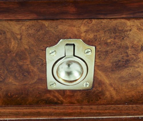 fig 4. Antique Victorian Burr Walnut Table Top Jewellery Collectors Cabinet C1880