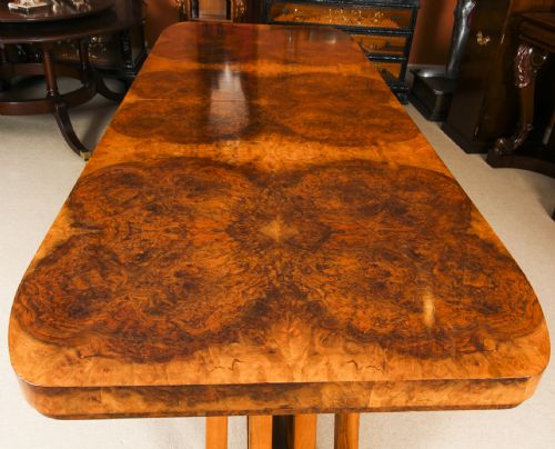 fig 5. Antique Art Deco 10ft Dining Table Burr Walnut c.1920 20th C