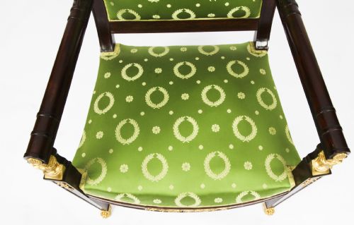 fig 2. Antique French Empire Ormolu Mounted Six Piece Salon Suite 19th C