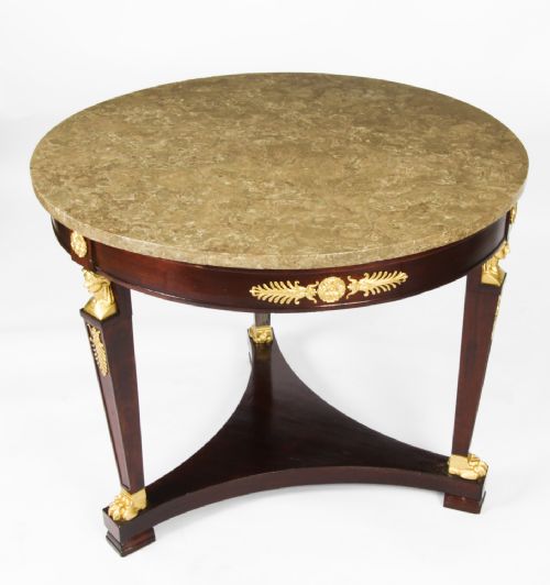 fig 9. Antique French Empire Ormolu Mounted Six Piece Salon Suite 19th C