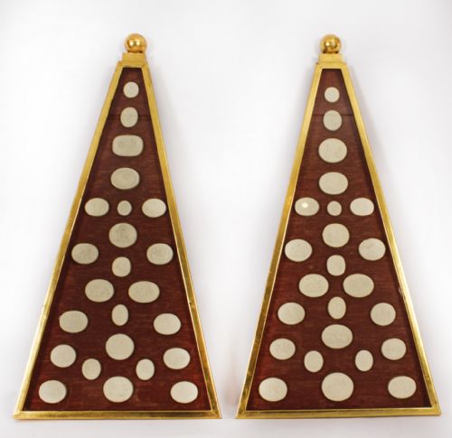 Antique Pair of Triangular Framed Grand Tour Intaglios Early 19th Century
