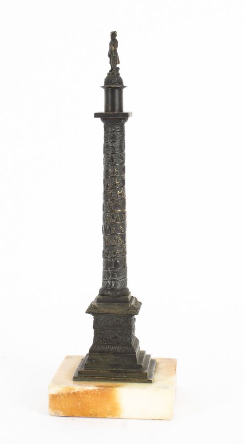 fig 1. Antique French Grand Tour Ormolu Gilt Bronze Model of Vendome Column 19thC