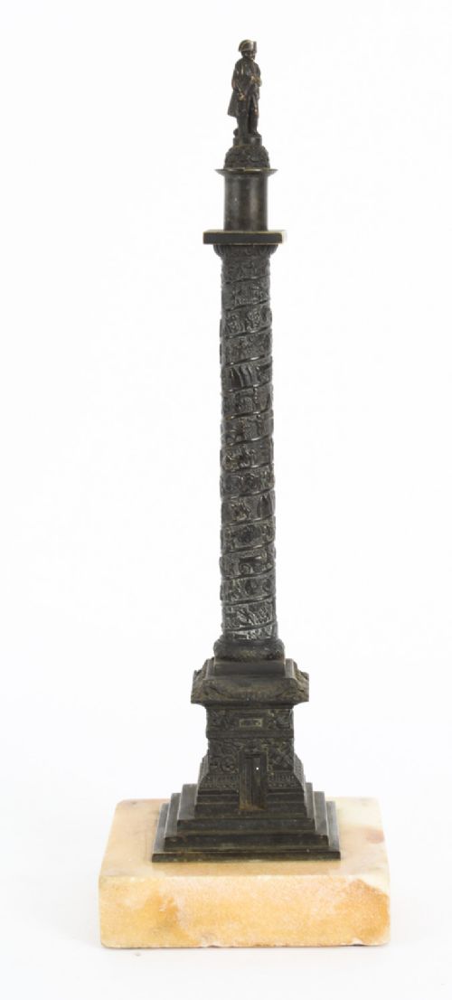 fig 4. Antique French Grand Tour Ormolu Gilt Bronze Model of Vendome Column 19thC