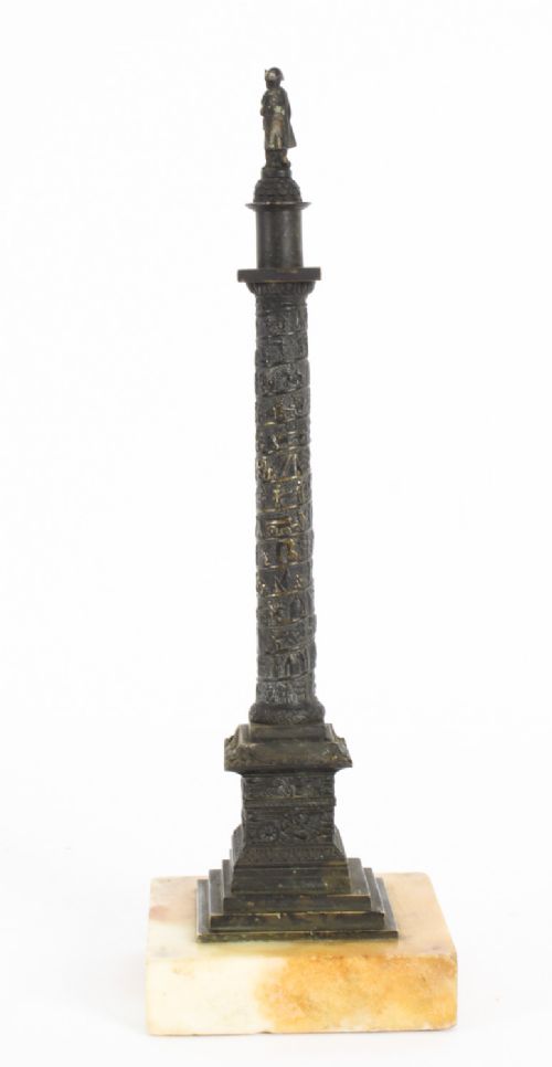 fig 5. Antique French Grand Tour Ormolu Gilt Bronze Model of Vendome Column 19thC