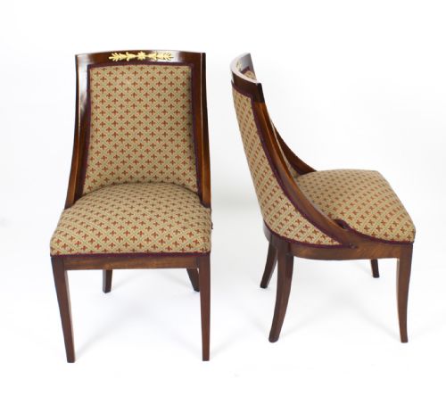 fig 1. Antique Set of 8 French Empire Dining Chairs c.1880 19th C