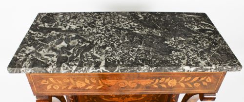 fig 3. Antique Dutch Floral Marquetry Console Pier Table c.1830 19th C