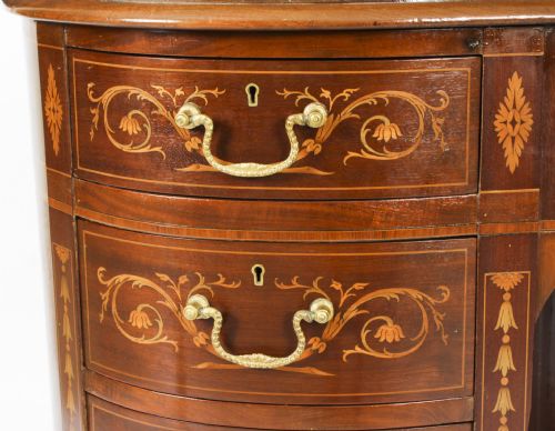 fig 5. Antique Victorian Edwards & Roberts Inlaid Kidney Desk C1880 19th C