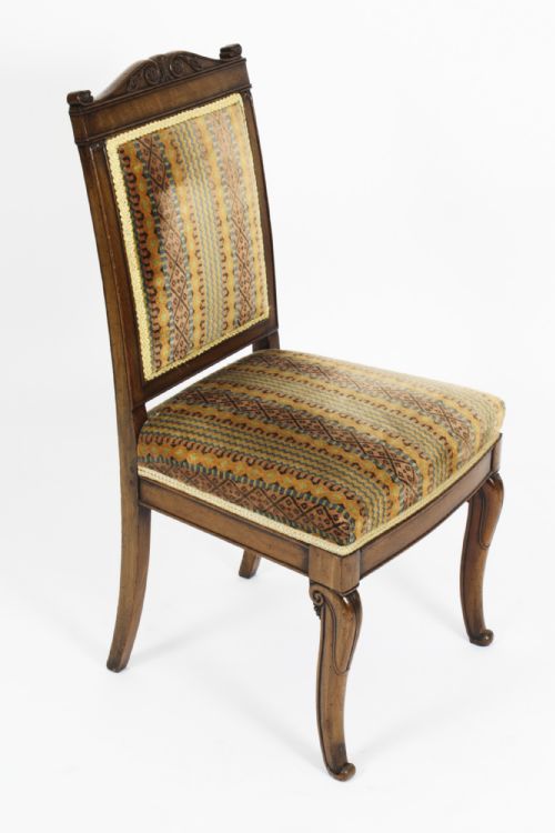 fig 1. Antique Set of 6 French Empire Dining Chairs c.1880 19th C
