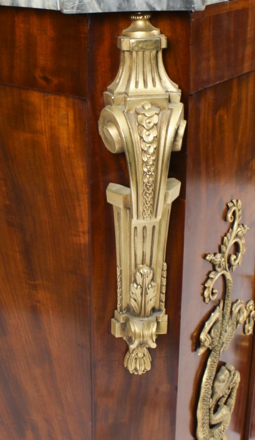 fig 5. Antique French Empire Side Cabinet Marble Top 19th C