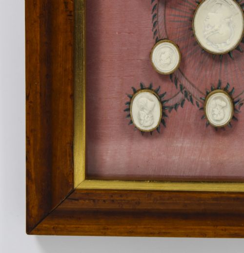 fig 6. Antique Box Italian Framed Grand Tour Intaglios Early 19th Century