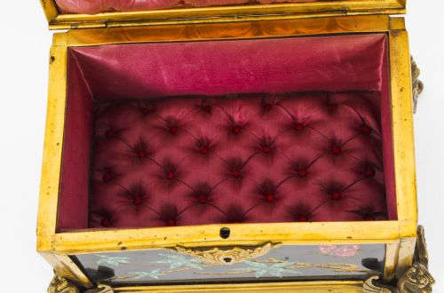 fig 5. Antique French Ormolu & Pietra Dura Jewellery Casket C1860. 19th C
