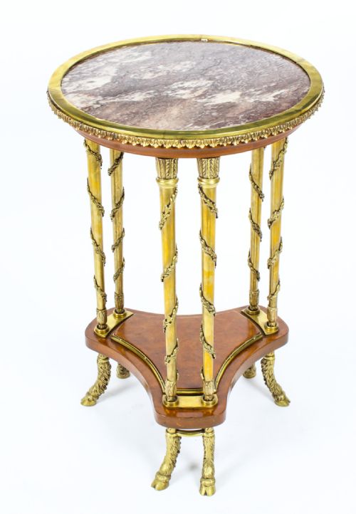 Antique French Ormolu Marble Topped Occasional Table 19th Century
