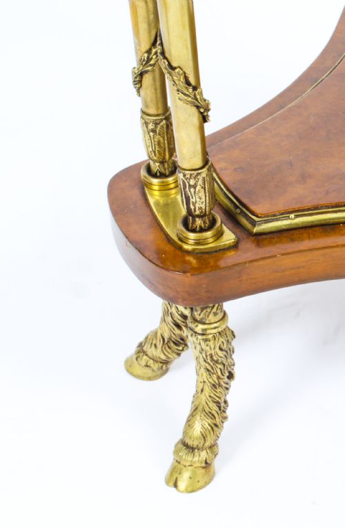 fig 6. Antique French Ormolu Marble Topped Occasional Table 19th Century