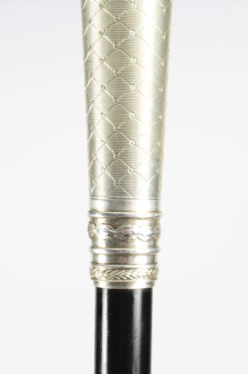 fig 6. Antique Austrian Amethyst Sterling Silver Walking Stick Cane Adam Schied C 1900