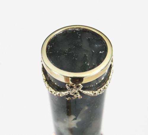 fig 5. Antique Moss Agate Sterling Silver Walking Stick Cane George Adam Schied 1900