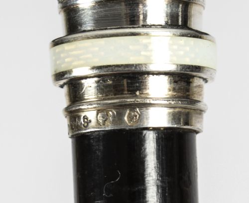 fig 7. Antique Moss Agate Sterling Silver Walking Stick Cane George Adam Schied 1900