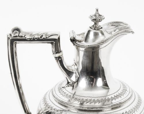 fig 2. Antique Victorian Silver Plate Claret Jug C 1880 19th Century