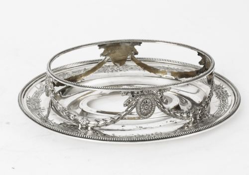 fig 7. Antique Victorian Silver Plate & Cut Glass Butter Dish Martin Hall C1880 19th C