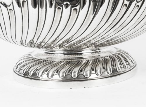 fig 1. Antique Sterling Silver Punch Bowl Walter Barnard 1892 19th C
