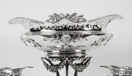 fig 2. Antique Large Victorian Silverplate Centrepiece Mappin & Webb 1880 19th Century
