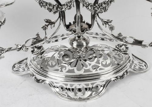 fig 5. Antique Large Victorian Silverplate Centrepiece Mappin & Webb 1880 19th Century