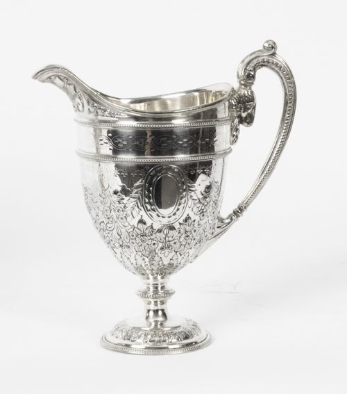 fig 4. Antique Victorian Silver Plated Cream Jug & Sugar Bowl 1880 19th C