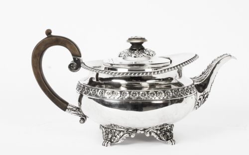 Antique Regency Sterling Silver Teapot Craddock & Reid 1820 19th C
