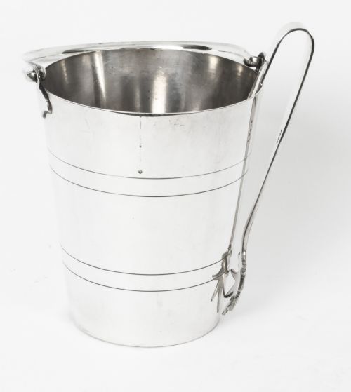 Antique Art Deco Silver Plate Ice Bucket Cooler C1920
