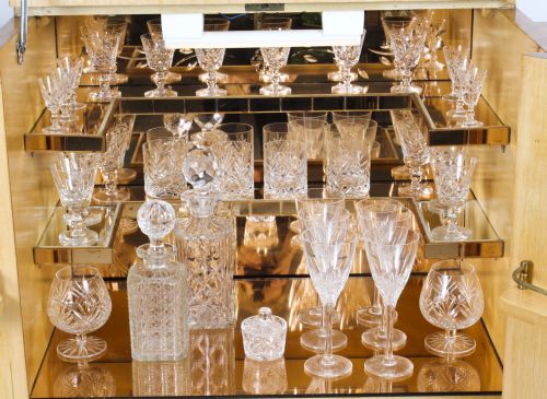 fig 4. Antique Art Deco Cocktail Cabinet Dry Bar & Glassware Epstein c.1920