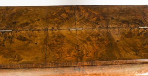 fig 2. Antique Art Deco Burr Walnut Cocktail Cabinet Dry Bar & Glassware c.1920
