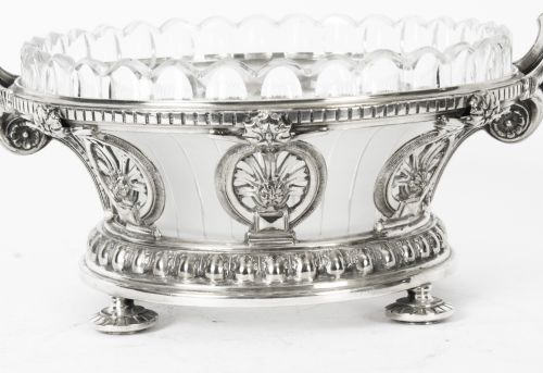 fig 3. Antique Silver Plated & Cut Glass Centerpiece Thomas Bradbury C1860 19th Century
