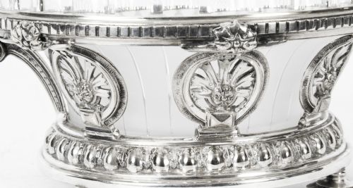 fig 5. Antique Silver Plated & Cut Glass Centerpiece Thomas Bradbury C1860 19th Century

