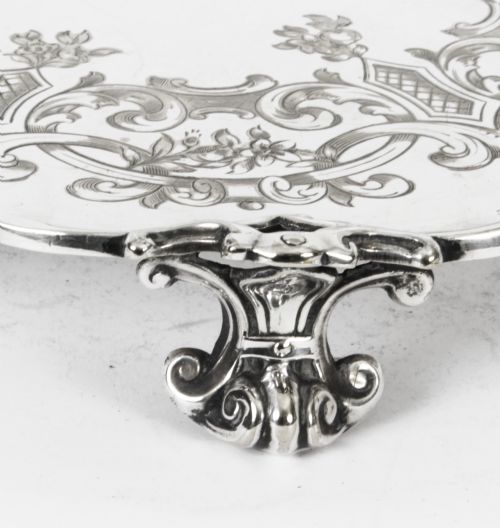 fig 1. Antique Old Shefield Silver Plated Salver by Smith, Sisson & Co C1830 19th C
