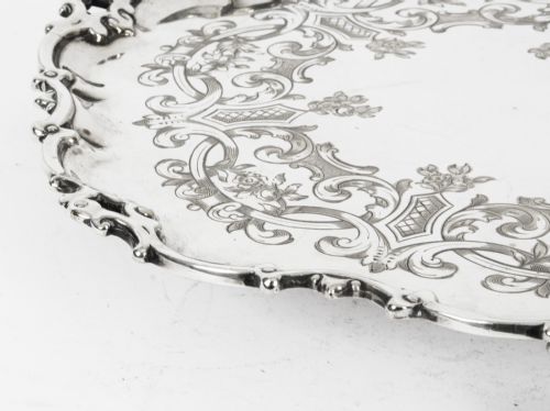 fig 2. Antique Old Shefield Silver Plated Salver by Smith, Sisson & Co C1830 19th C
