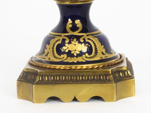 ANTIQUE PARIS PORCELAIN ORMOLU MOUNTED THREE PIECE GARNITURE CIRCA 1900 - ADDITIONAL PHOTO 18