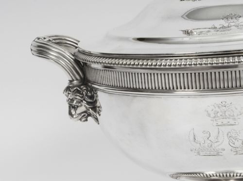 fig 4. Antique Paul Storr Sterling Silver Soup Tureen 1804 19th C
