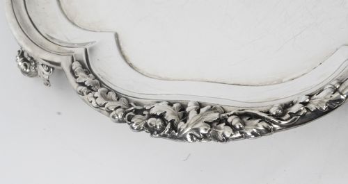 fig 6. Antique Paul Storr Large William IV Silver Tray Salver  1837 19th Century

