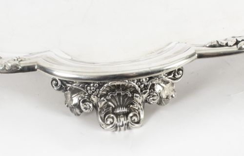 fig 7. Antique Paul Storr Large William IV Silver Tray Salver  1837 19th Century
