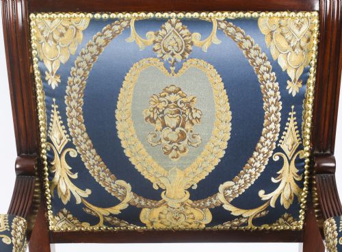 fig 5. Antique Pair French Empire Revival Ormolu Mounted Armchairs C1870 19th C
