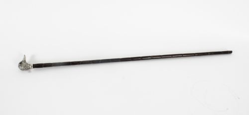 Antique Walking Stick Cane Sterling Silver Duck Head Handle 1938 20th C
