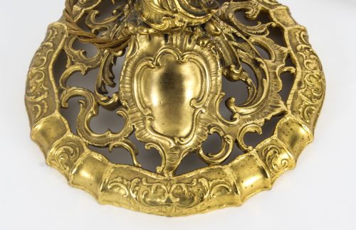 fig 3. Antique Pair French Ormolu Rococo Cherub Table Lamps C1870 19th C
