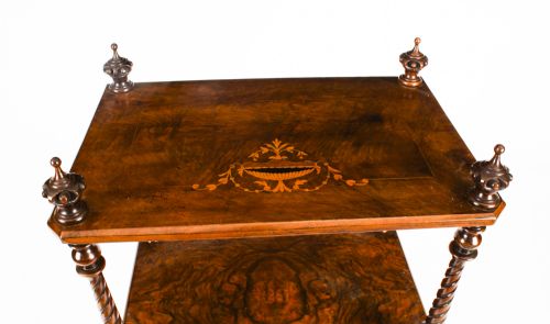 fig 2. Antique Victorian Walnut Music Cabinet What Not 19th Century
